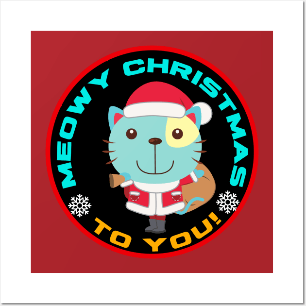 SWEET MEOWY CHRISTMAS Wall Art by O.M design